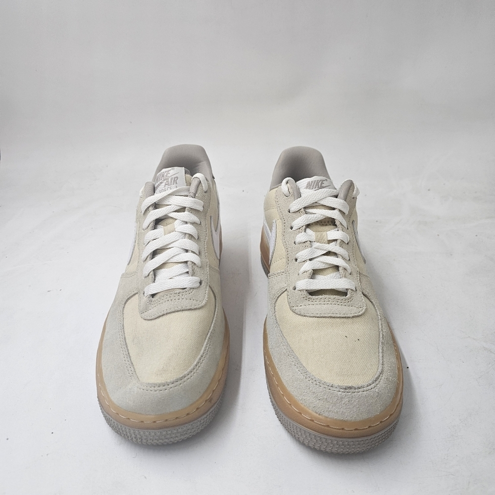 Nike Air Force 1 07 Light Khaki White Gum Womens 8.5 Suede Canvas HV4306 Sneaker - Picture 3 of 12